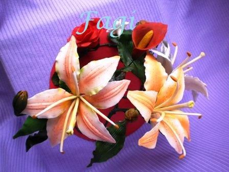 anyák napi  cukorvirág csokor