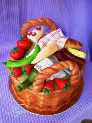 piknik kosár torta