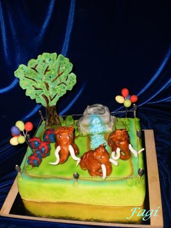 Zoomumba szülinapi kifutó torta