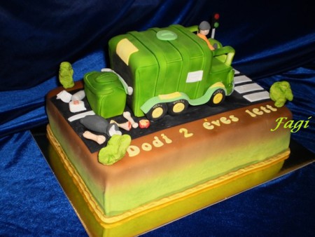 kukásautó torta