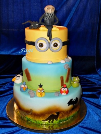 Grú, dinók, sárkányok, Angry Birds torta