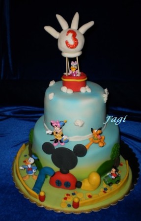 Mickey, Pluto,Donald, Minnie torta
