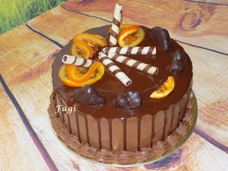 Narancsos csoki torta