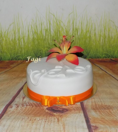 Virágos torta